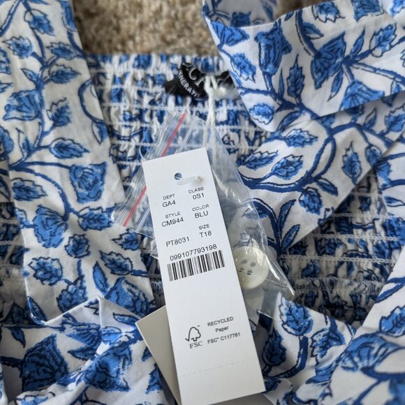 NWT J Crew Dress square neck banana block print 18T (18 Tall) - Picture 5 of 12